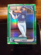 2024 Bowman Chrome Sapphire Tai Peete Green Refractor Prospect Mariners