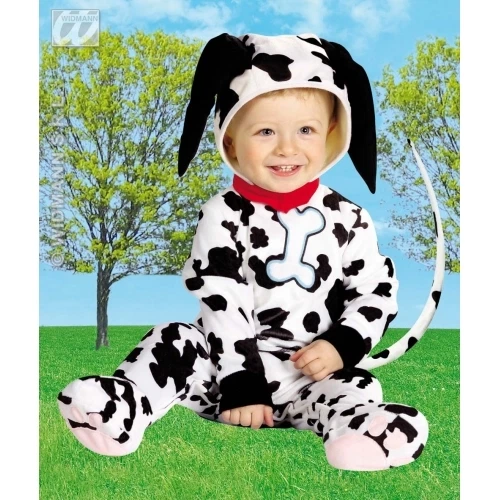 CARNEVALE COSTUME VESTITO DALMATA BAMBINO 1/2 ANNI - 12/24 MESI