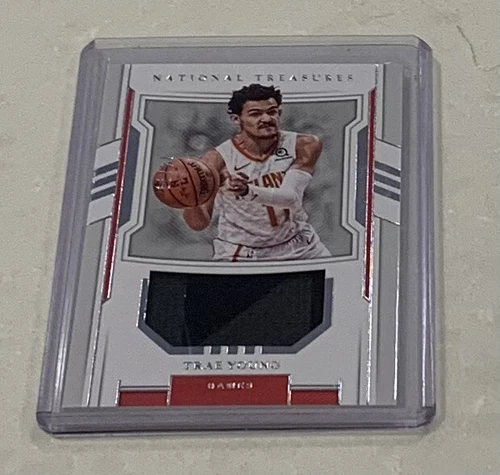 Trae Young Atlanta Hawks National Treasures Jumbo 2 Color Rookie Patch Card! /99