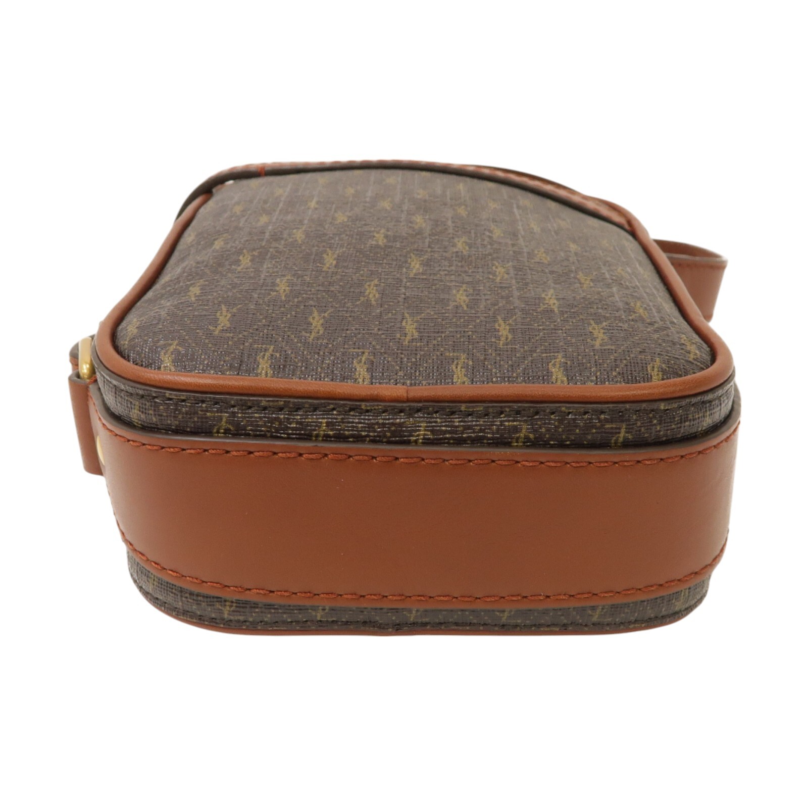 Borsa a tracolla SAINT LAURENT Le Monogramme tela PVC marrone 685534