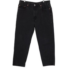 Levis 550 Jeans Mens 40x30 Black Denim Relaxed Fit 100 Cotton Vintage 1999