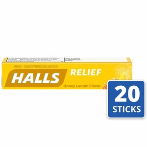Halls Honey Lemon Cough Drops - with Menthol - 180 Drops ...