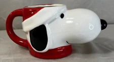 Snoopy Christmas Mug Long Nose Snout Coffee Cup Santa Hat Peanuts Worldwide
