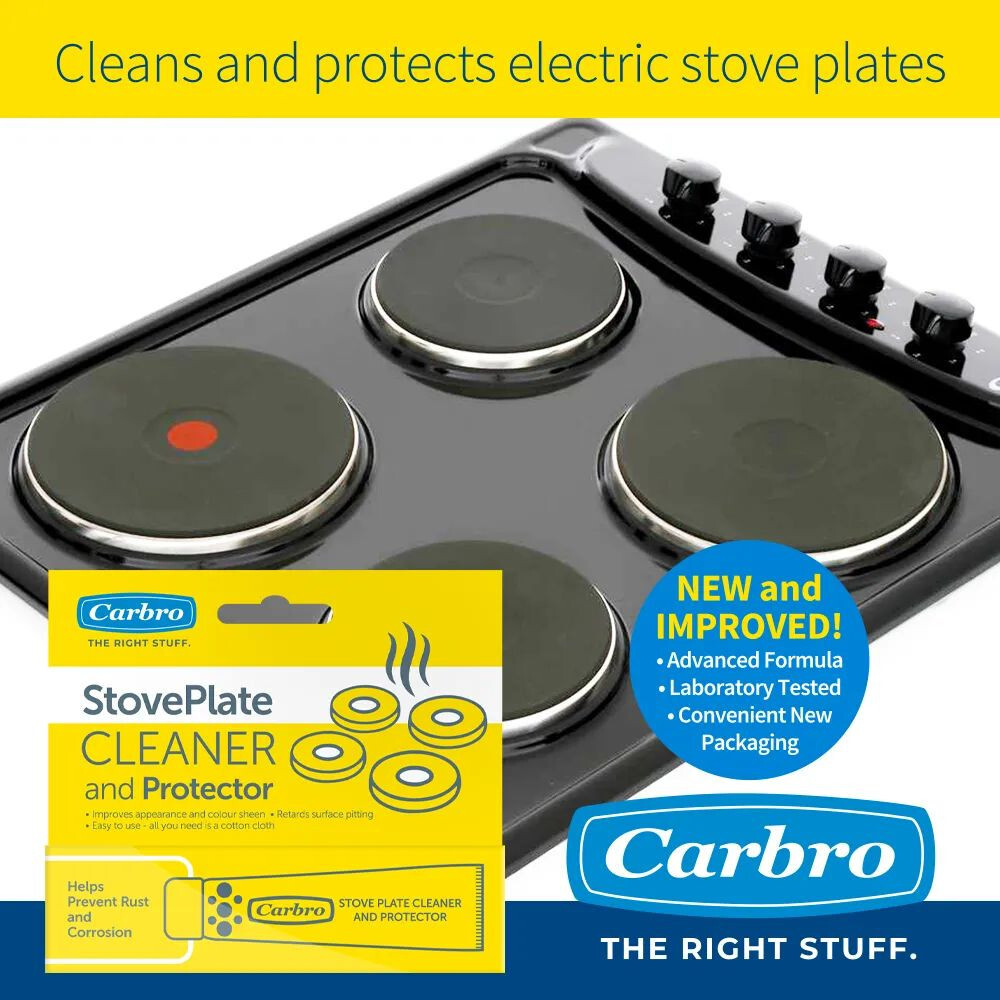 Carbro Solid Hotplate Hob Restorer Cleaning & Protecting Polish Genuine