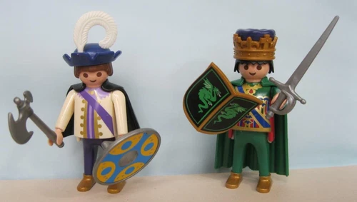VTG PLAYMOBIL MEDIEVAL CASTLE ROYAL KING Crown Page Boy Figures Playset lot toys