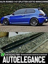 ALFA ROMEO 147 2000-2010 SPOILER SPLITTER SOTTO MINIGONNE ABS NERO LUCIDO -1-