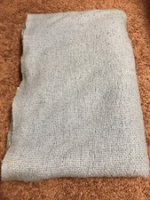 Waffle Weave Chatham Satin Trim Thermal Blanket Blue And Fluffy Vintage 5 x 7