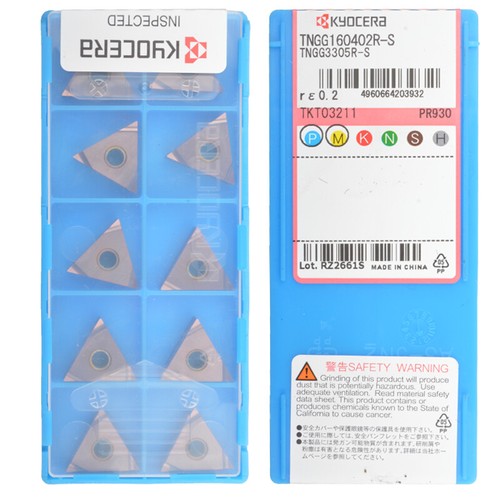 10Pcs /box NEW Kyocera Triangle Ceramic CNC Turning Insert TNGG160402R