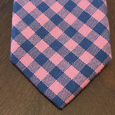 The Tie Bar Blue Pink Hand Made 100% Cotton Men s Neck Tie Made In China