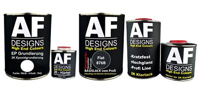 FÜR Fiat 876B Nero Carbone Metallic 3.7L Autolack SET 2K EP Grundierung Klarlack