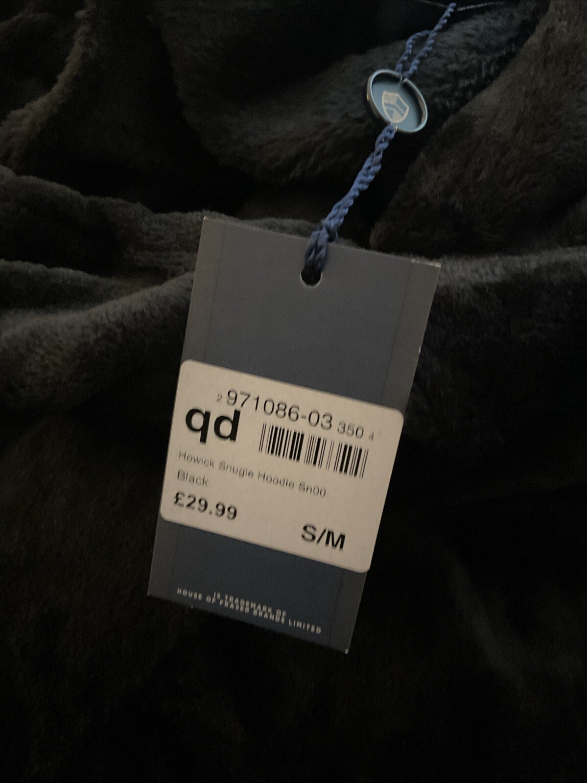 Unisex Snuggle Soft Blanket Hoodie S/M Warm Loungewear Oversized Black RRP£30 image 8