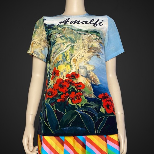 Dolce&Gabbana SS 2016 Amalfi Colorful Silk Blouse Size XS-S - Picture 3 of 11