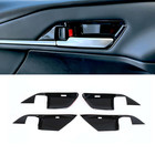 Bright Black Inner Door Handle Bowl Panel Decor Cover For Toyota Camry 2025 2026