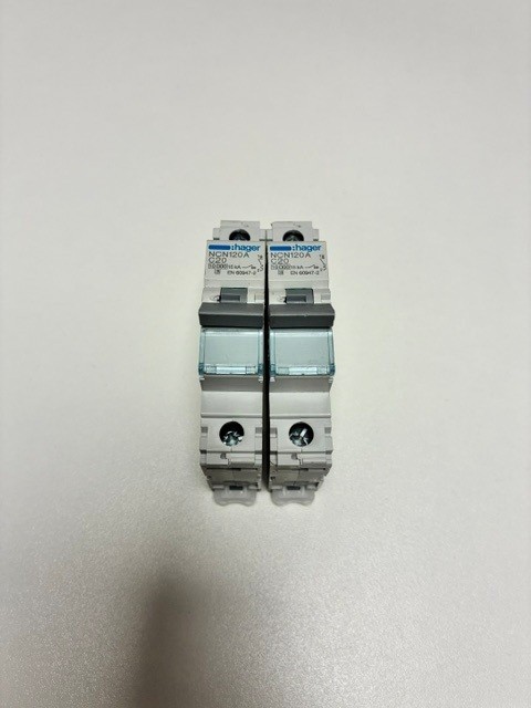 Hager 20a SP C Curve MCB - NCN120A