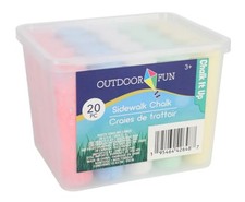 Greenbrier AJS - Outdoor Fun Colorful Sidewalk Chalk, 20-ct. - Ideal for homes,