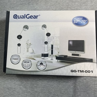 QualGear QG-TM-001 Picture Hanging Style Ultra Low Profile 37-70-Inch, SILVER