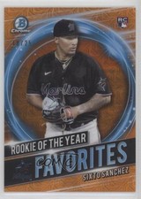 2021 Bowman Mega Box Orange Mojo Refractor 18/25 Sixto Sanchez #RRY-SS 06st