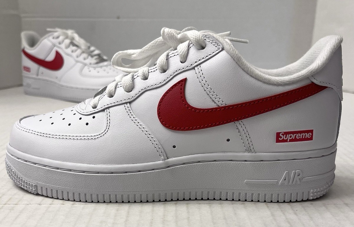 シューズ Nike Air Force 1 Low Supreme Nike Supreme x Air Force 1 Low Box Logo - Speed Red - CU9225-101