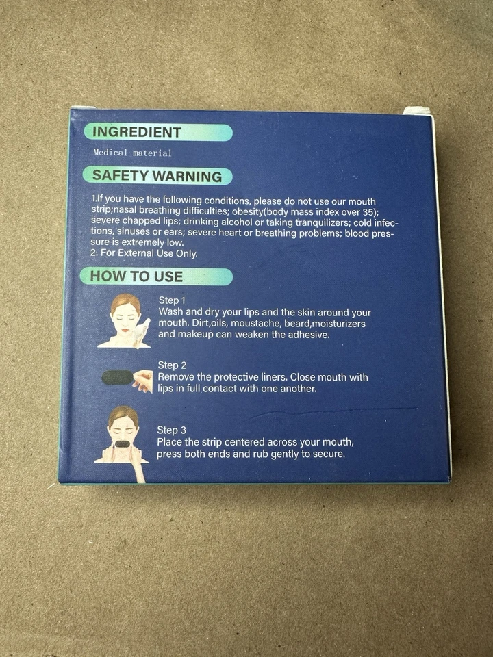 3x Cinta bucal Decatela para dormir 120 quilates nueva sin BPA ronquidos menos sueño más profundo Foto 3 de 3