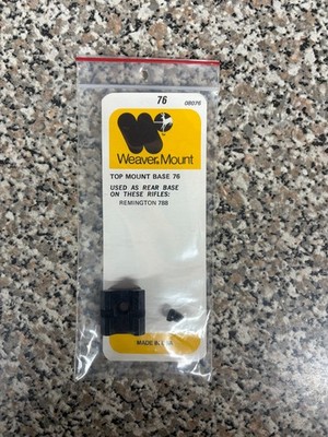 NOS Weaver Mount 76 Top Mount Base black.