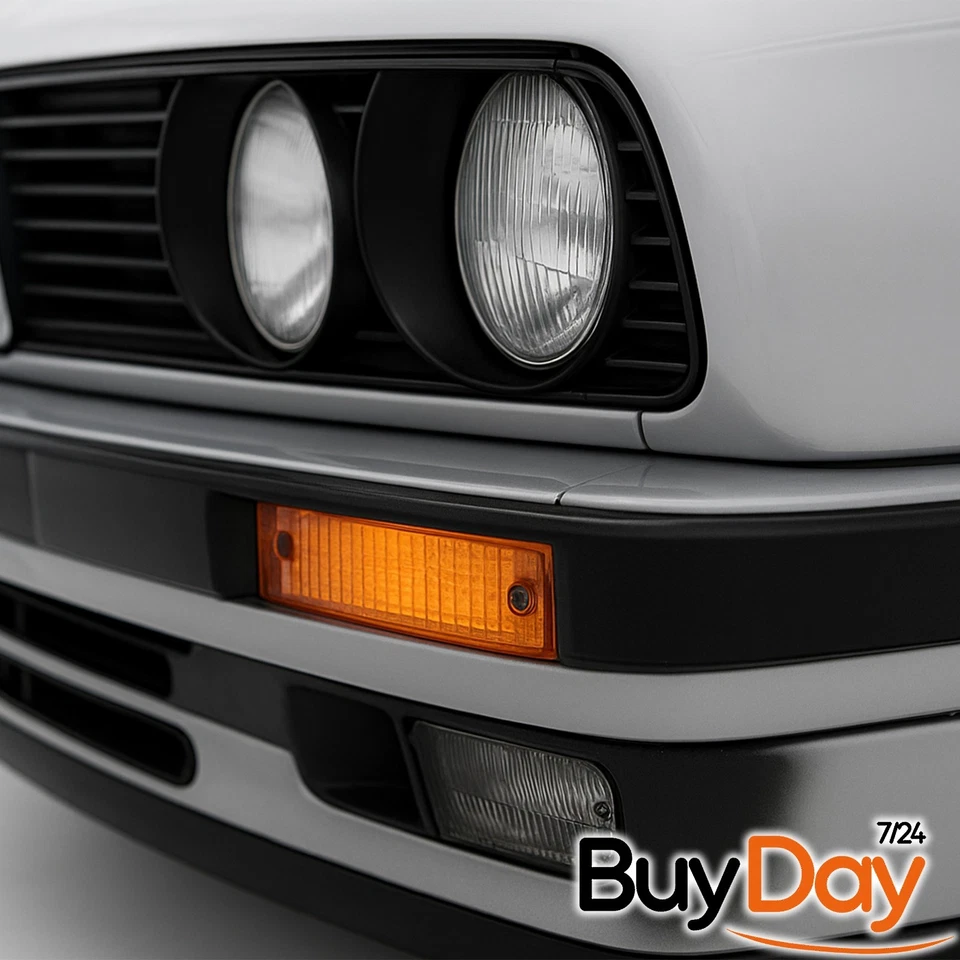 BMW E30 Front Indicator Lenses Orange (87-94) Pair 63131386011 Plastic Bumper - Image 3 of 4