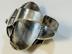 Vintage Sterling Silver Turquoise Poison Ring Size 8/ Adjustable — photo 9