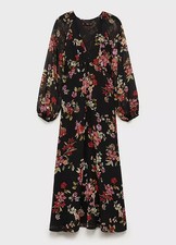 31E Mango Floral Midi Dress size S 8 RRP £49.99