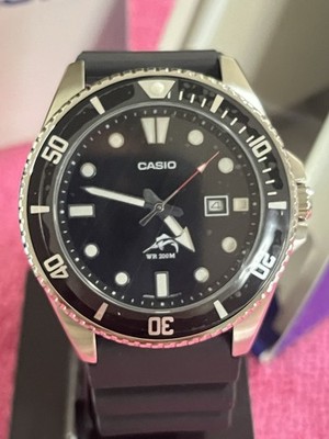 Casio Duro MDV106-1AV ,Diver Watch 200M SST Black Dial , Brand New, Box + Papers