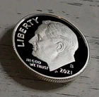 New Listing2021-S .999 Fine Silver Dcam Proof Roosevelt Dime - **FREE SHIPPING**