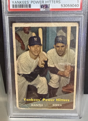 1957 Topps - Mickey Mantle, Yogi Berra #407