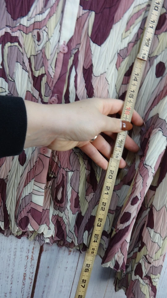 Blusa de Colección Milano Para Mujer Grande con Botones Top Estampado Completo De Gran Tamaño Foto 4 de 4