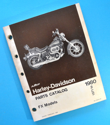 1971-1980 Harley Davidson Parts Catalog Manual Book FX FXS FXEF FXE Super Glide