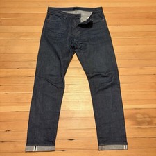Uniqlo Men’s 32x32 Slim Straight Kaihara Selvedge Denim Blue Jeans