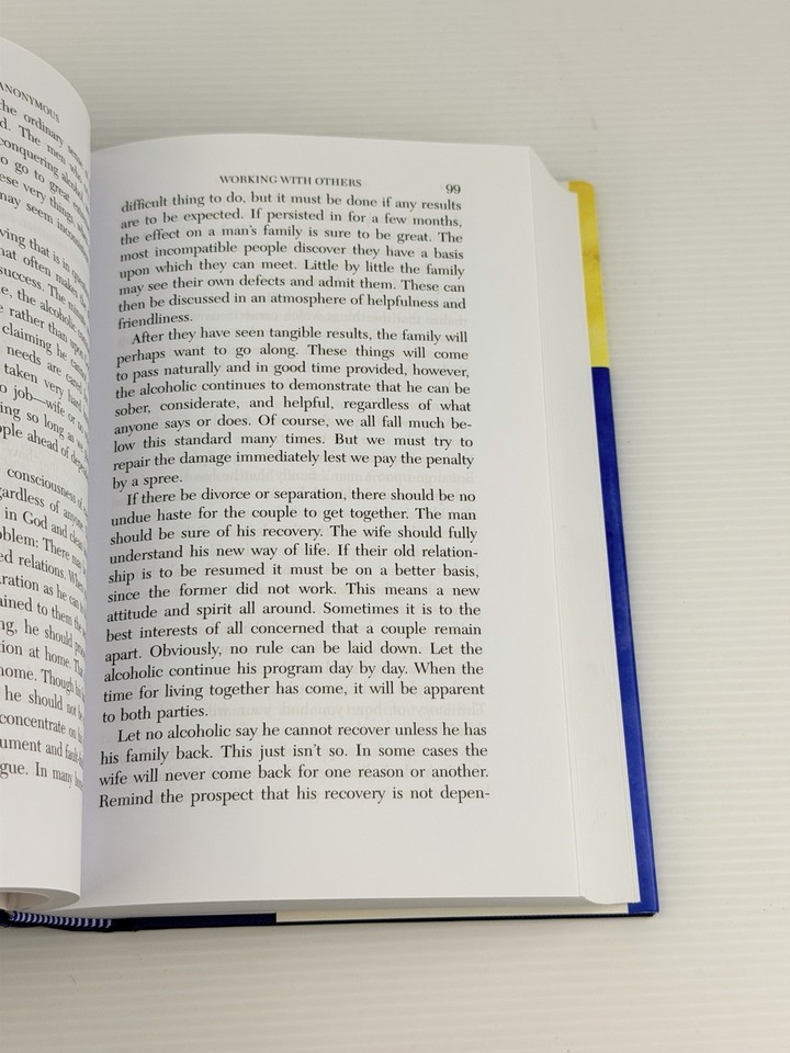 Alcoholics Anonymous Fourth Edition Hardcover Reference Book | eBay ...