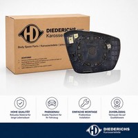 Spiegelglas Aussenspiegel Links Diederichs 7832127 FÜR Skoda Ersatzglas Spiegel