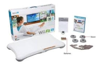 wii fit u bundle with balance board, game and meter with box