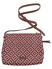 Borsa a tracolla Fossil fantasia geometrica rosso marrone