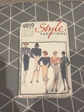 Vintage 1980s Style Sewing Pattern 4859 – Pencil Skirt & Blouse – Sizes 12–16