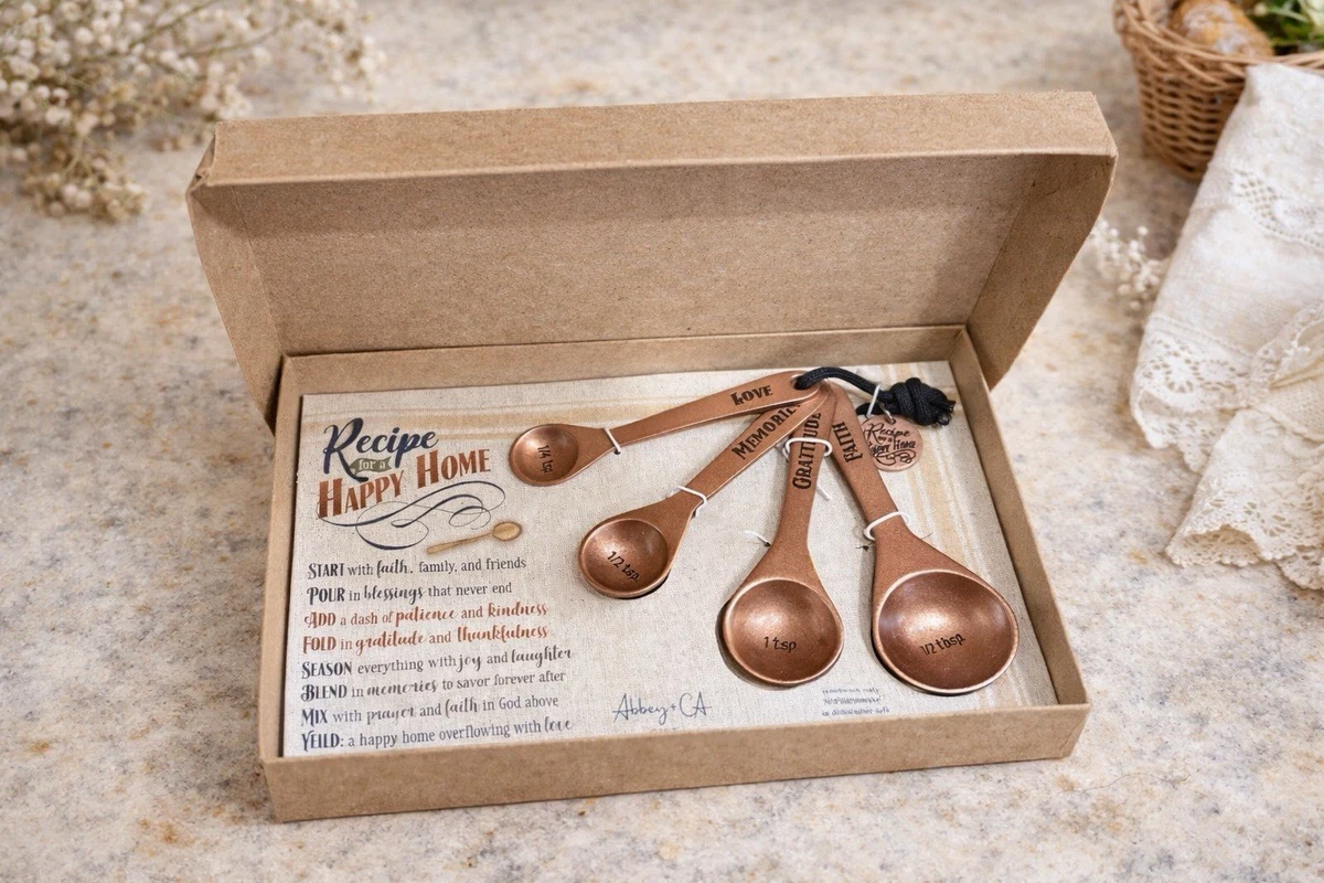 Small Copper Spoon 5.9'' - Pure Red Copper, Non-Toxic, Elegant Kitchen & Serving Utensil