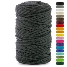 Netuno 1x corda macramè colorata antracite 5 mm 100 m filo macrame corda