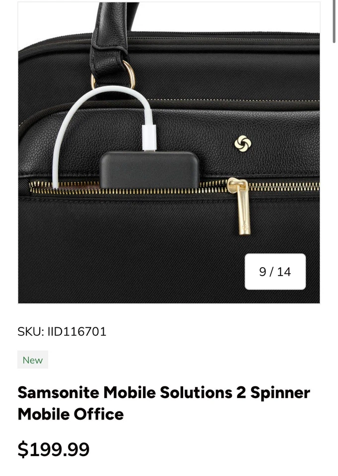 Samsonite Mobile Solution Mobile Office Softside Equipaje de mano 2 RUEDAS negro Foto 2 de 4