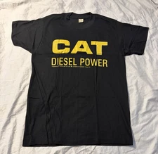 Vintage Screen Stars Caterpillar CAT Diesel Power Advertising T Shirt LARGE NOS
