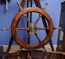 NAUTISCHES VINTAGE WAND SCHIFFE DEKOR MEER MESSING BOOT GESCHENK ANTIK 24 ZOL...