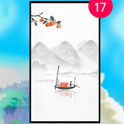 Chinese Scenery Wall Stickers Landscape paintings Spring Festival Wall Decals US - Picture 35 of 42