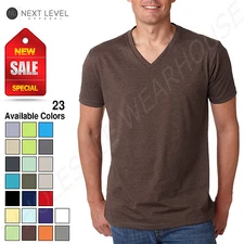 Next Level Men's Premium CVC V-Neck Soft 2XL T-Shirt B-6240