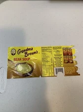 Grandma Browns Home Baked Beans BEAN SOUP label-  Becoming Rare