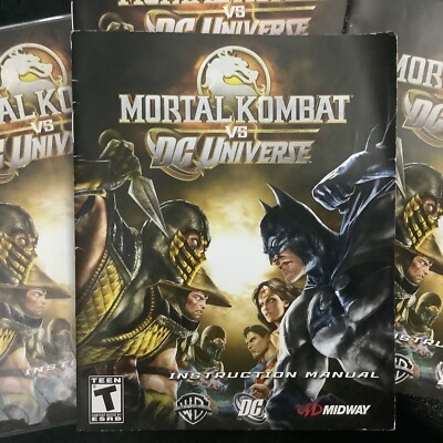 Mortal Kombat Vs. DC Universe PS3 PlayStation 3 Instruction Manual Only