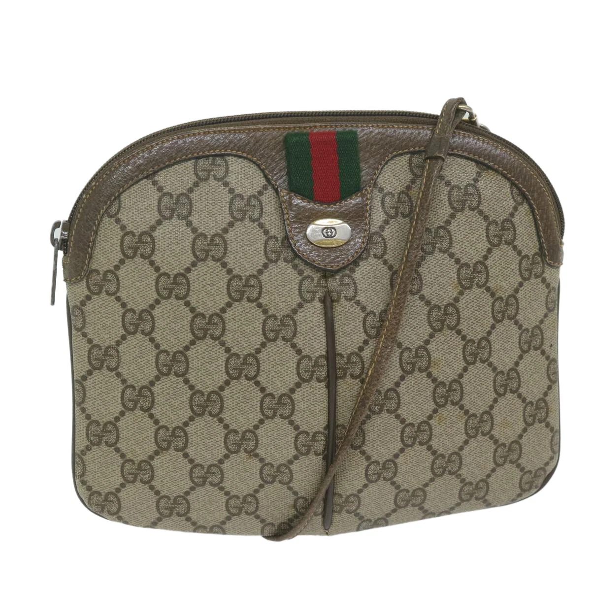 Sac à bandoulière GUCCI GG Supreme Web Sherry Line beige rouge 004 02 047 authentique ar11083