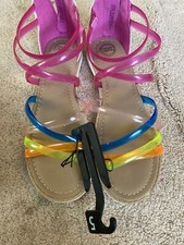 NWT Strappy Girls Sandals. Wonder Nation Youth Size 5 Colorful