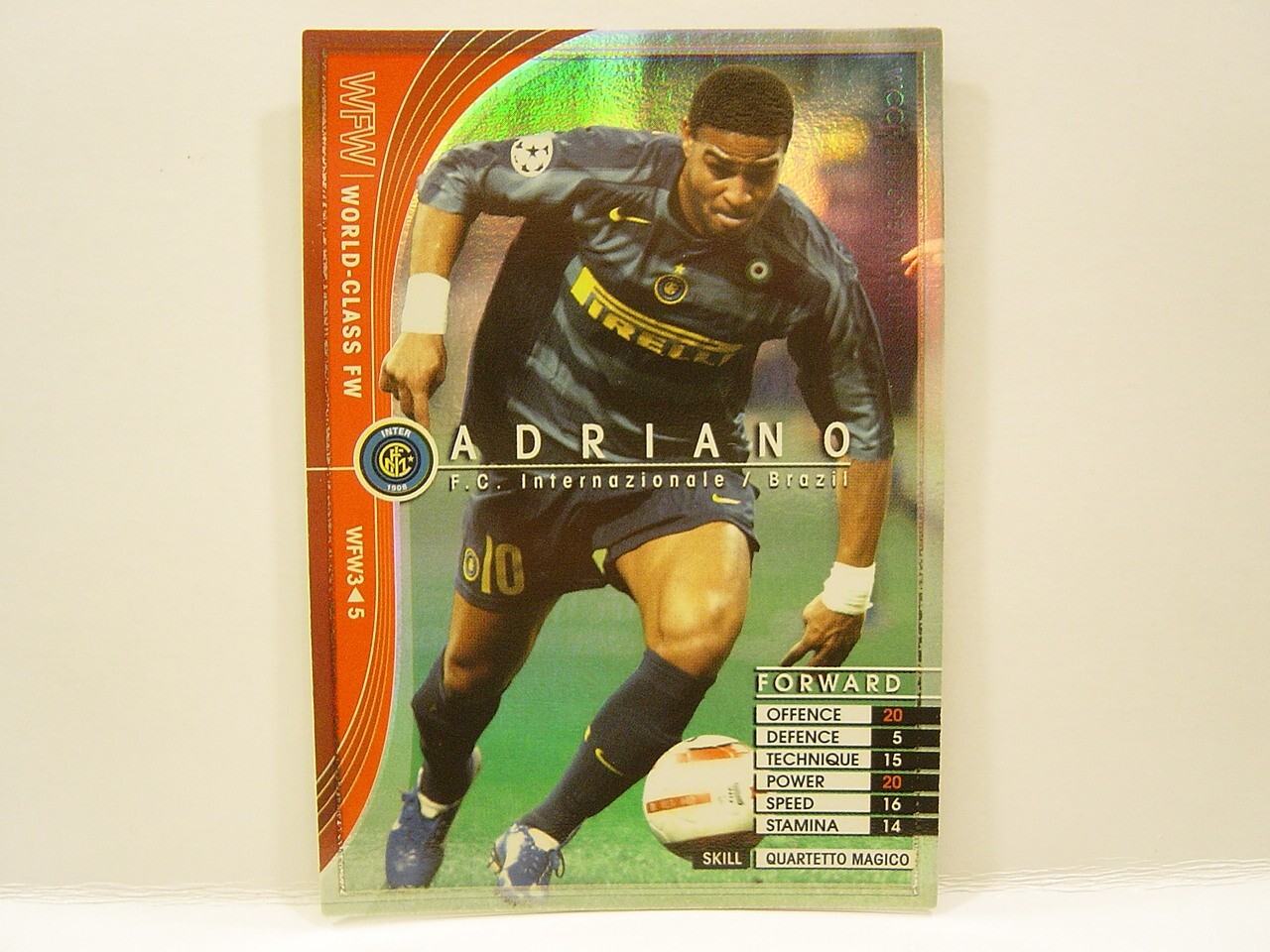 Panini WCCF 2005-06 WFW Adriano Leite Ribeiro 1982 Brazil　No.10 INTER World-Clas